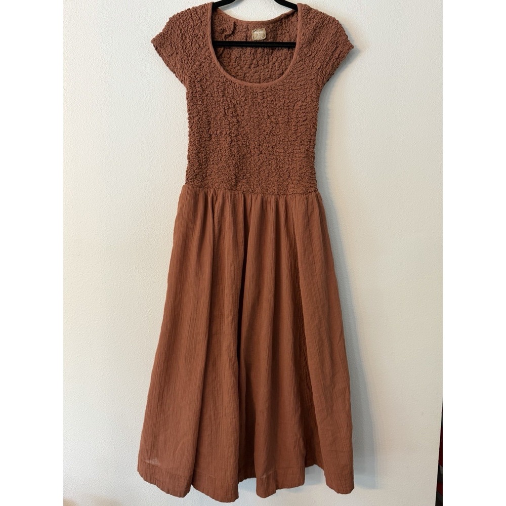 Free People Rust Brown Midi Dress - Picture 3 of 14